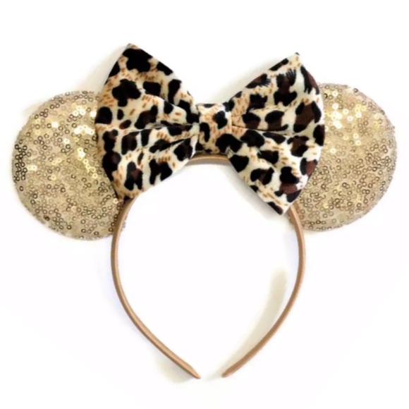 Accessories - Minnie Mouse Leopard Bow Animal Kingdom Headband